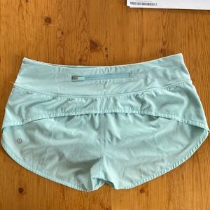 Lululemon Speed up short. Light blue. Size 6.